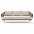 Sofa ogrodowa beżowa aluminium 200x75x80 cm