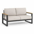 Dwuosobowa sofa zewnętrzna stalowa z poduszkami