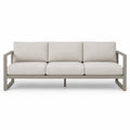 Sofa aluminiowa z poduszkami z tkaniny poliestrowej, 3-osobowa, 200 cm