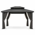 Altana ogrodowa metalowa z zasłonami 3x4m