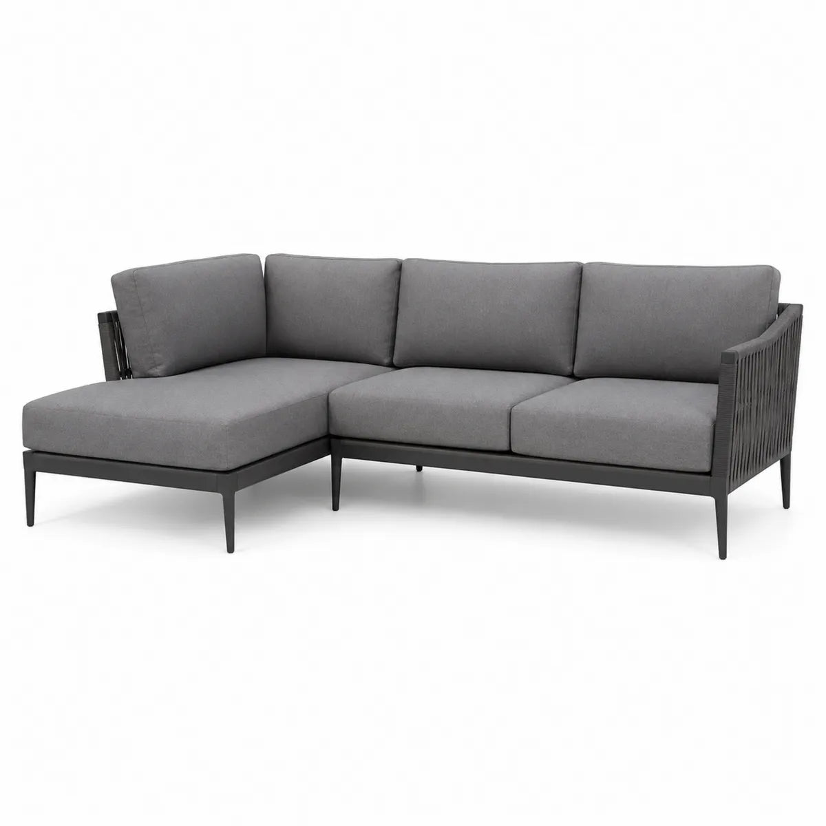 Narożnik zewnętrzny z aluminium i tkaniny szarej 220x150x70 cm