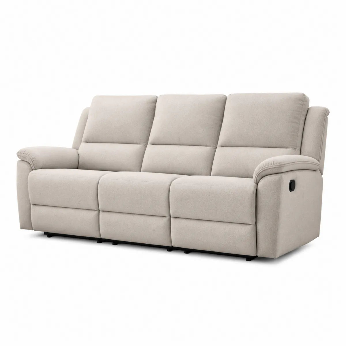 Trzyosobowa sofa z mikrofibry beżowa rozkładana