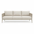 Trzyosobowa sofa ogrodowa aluminiowa beżowa 210 cm